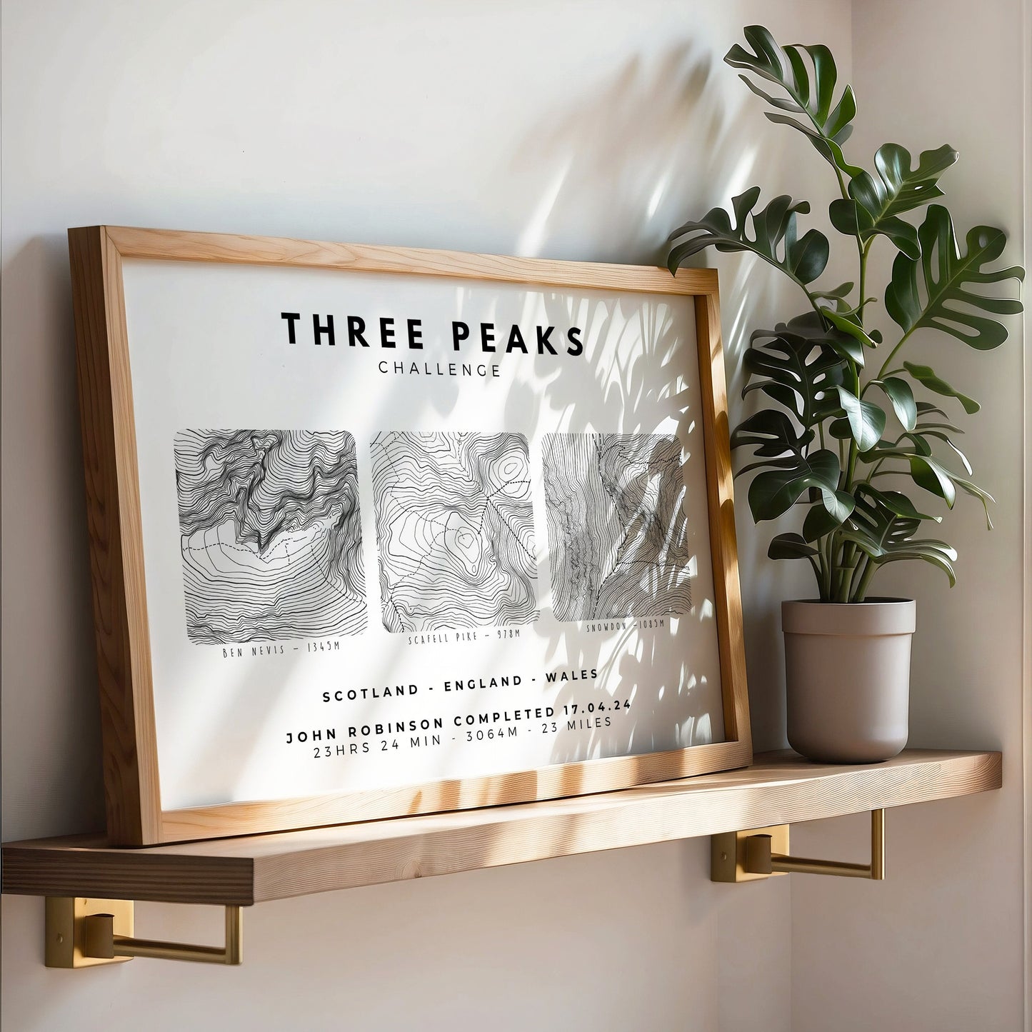 Three Peaks Challenge Print, National 3 Peaks, Three Peaks Print