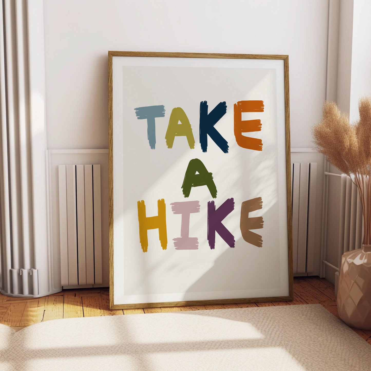 Take a Hike Hand Drawn Typography Print - Hiking Print