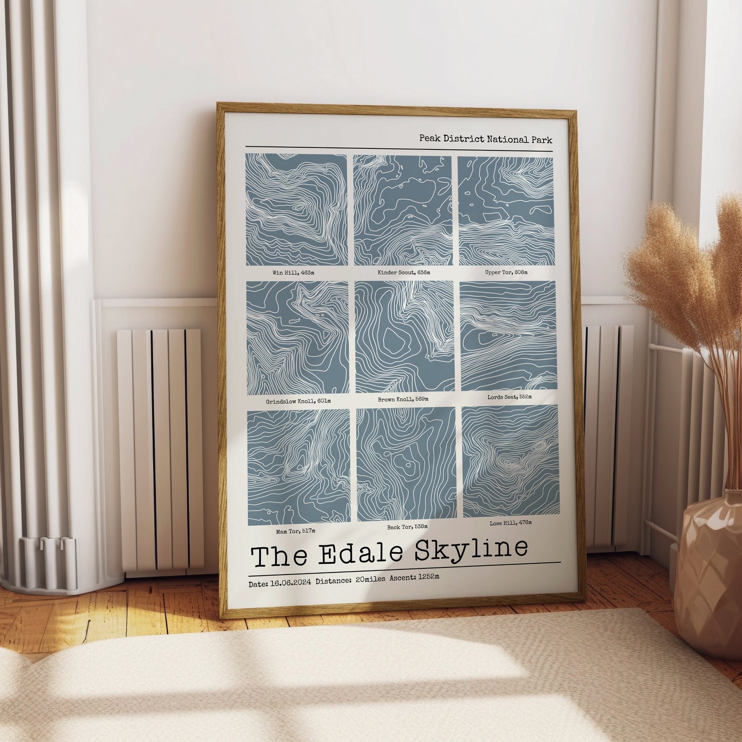 The Fells of The Lake District - Contour Print