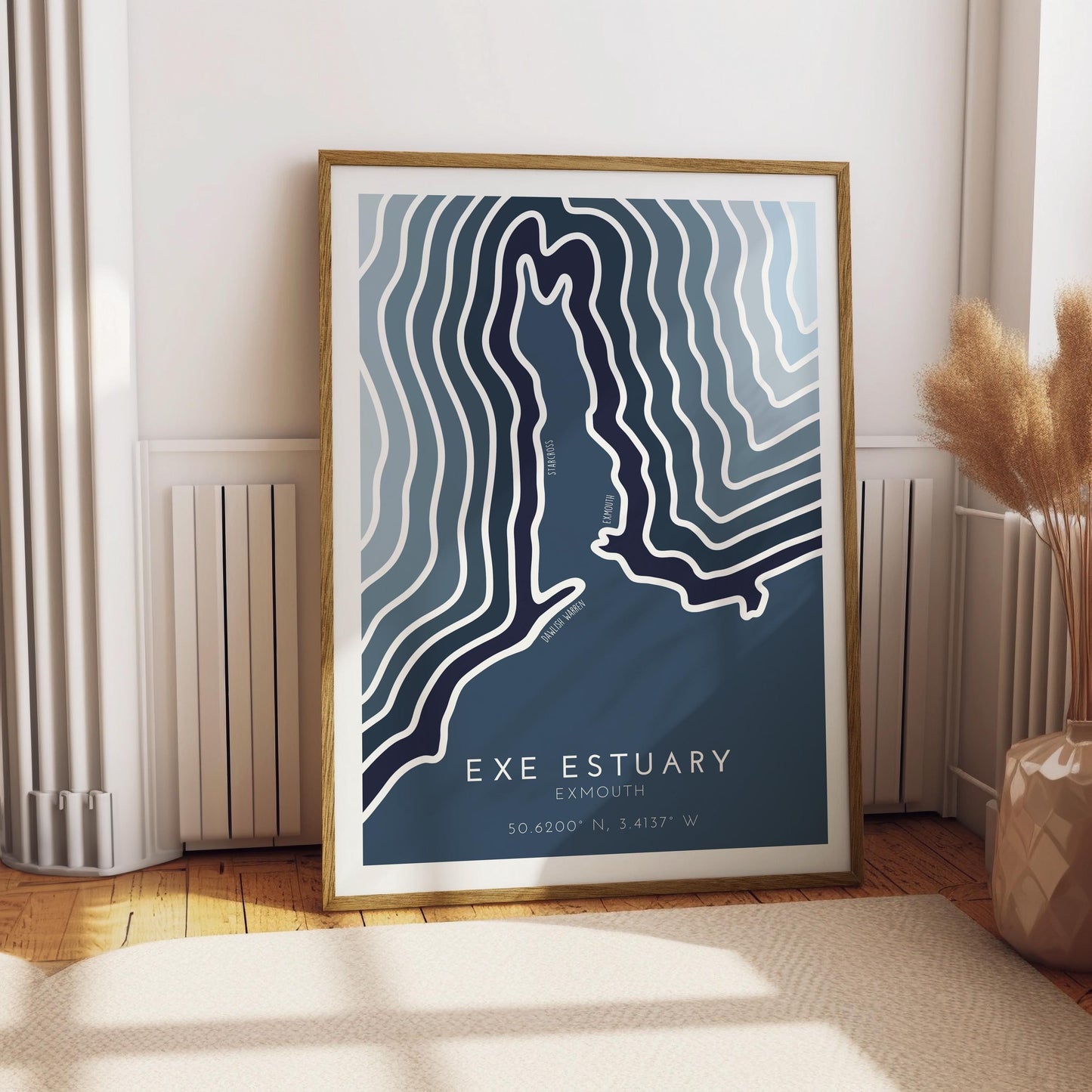 Exe Estuary Coastline Print - Exmouth Print - Exe Estuary Coastal Wall Art
