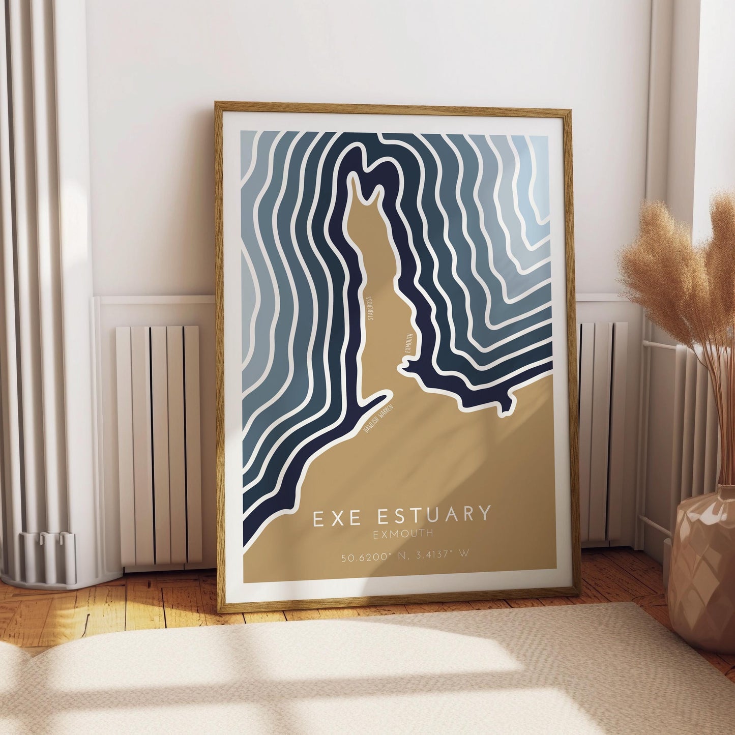 Exe Estuary Coastline Print - Exmouth Print - Exe Estuary Coastal Wall Art