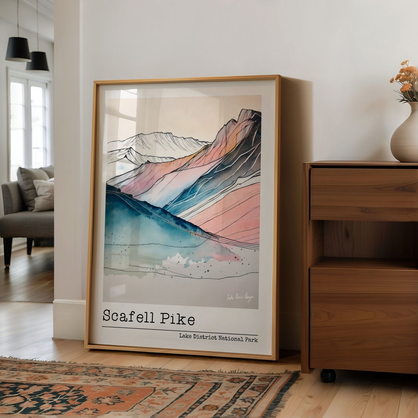 Scafell Pike Line Art