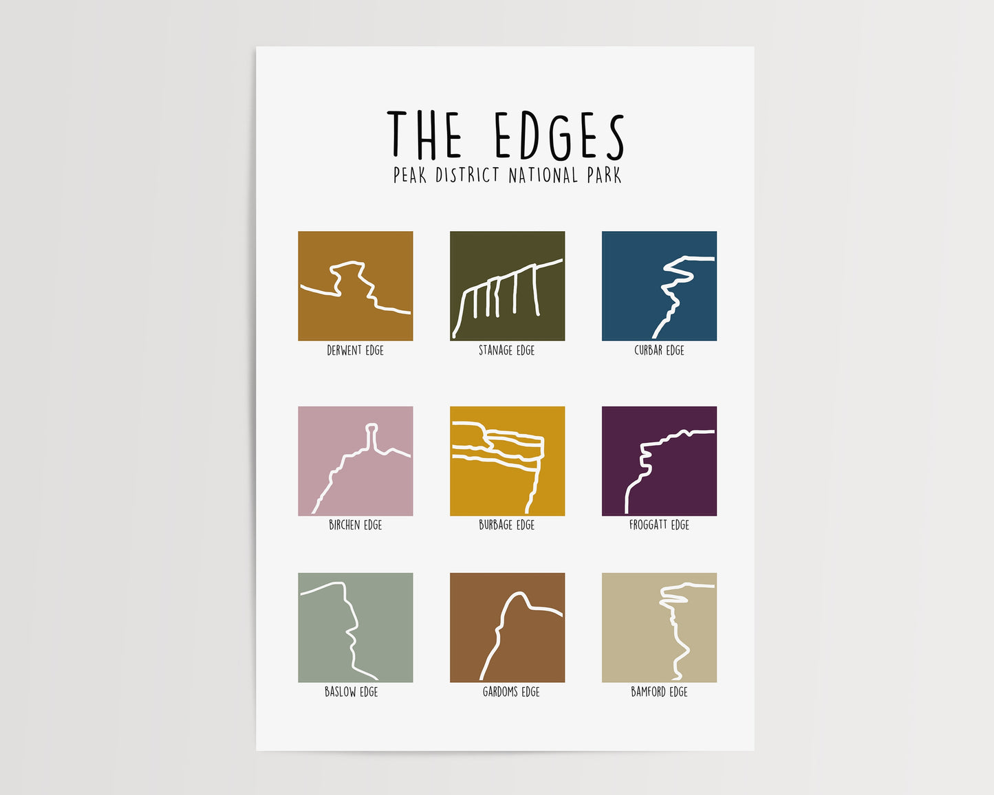 Peak District Edges Print, Peak District National Park Wall Art