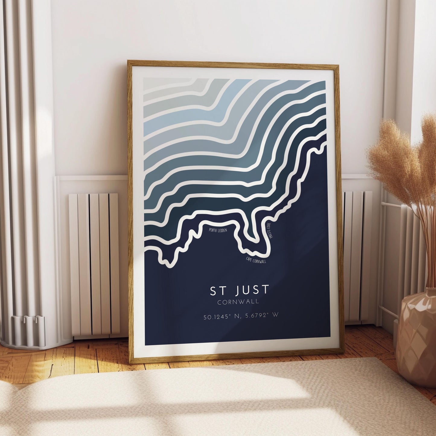 St Just Print - St Just Coastline Print - St Just Art - Cornwall Coastline Print