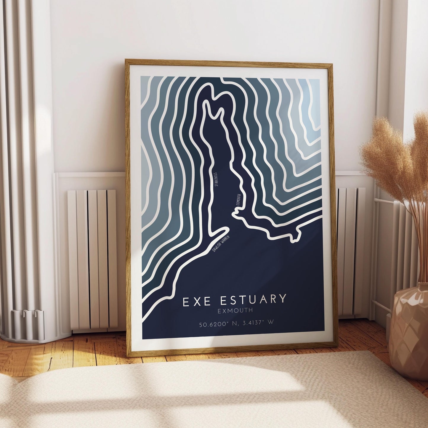 Exe Estuary Coastline Print - Exmouth Print - Exe Estuary Coastal Wall Art