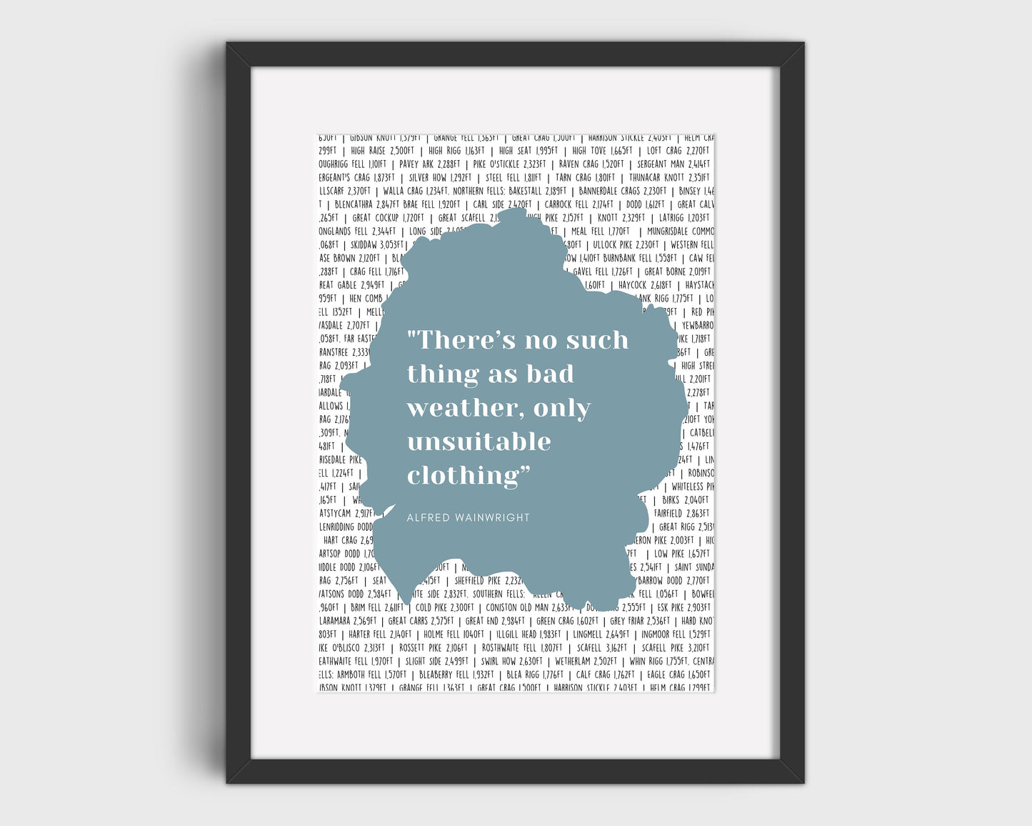 Hiking Print, Wainwright Print, Lake District Print