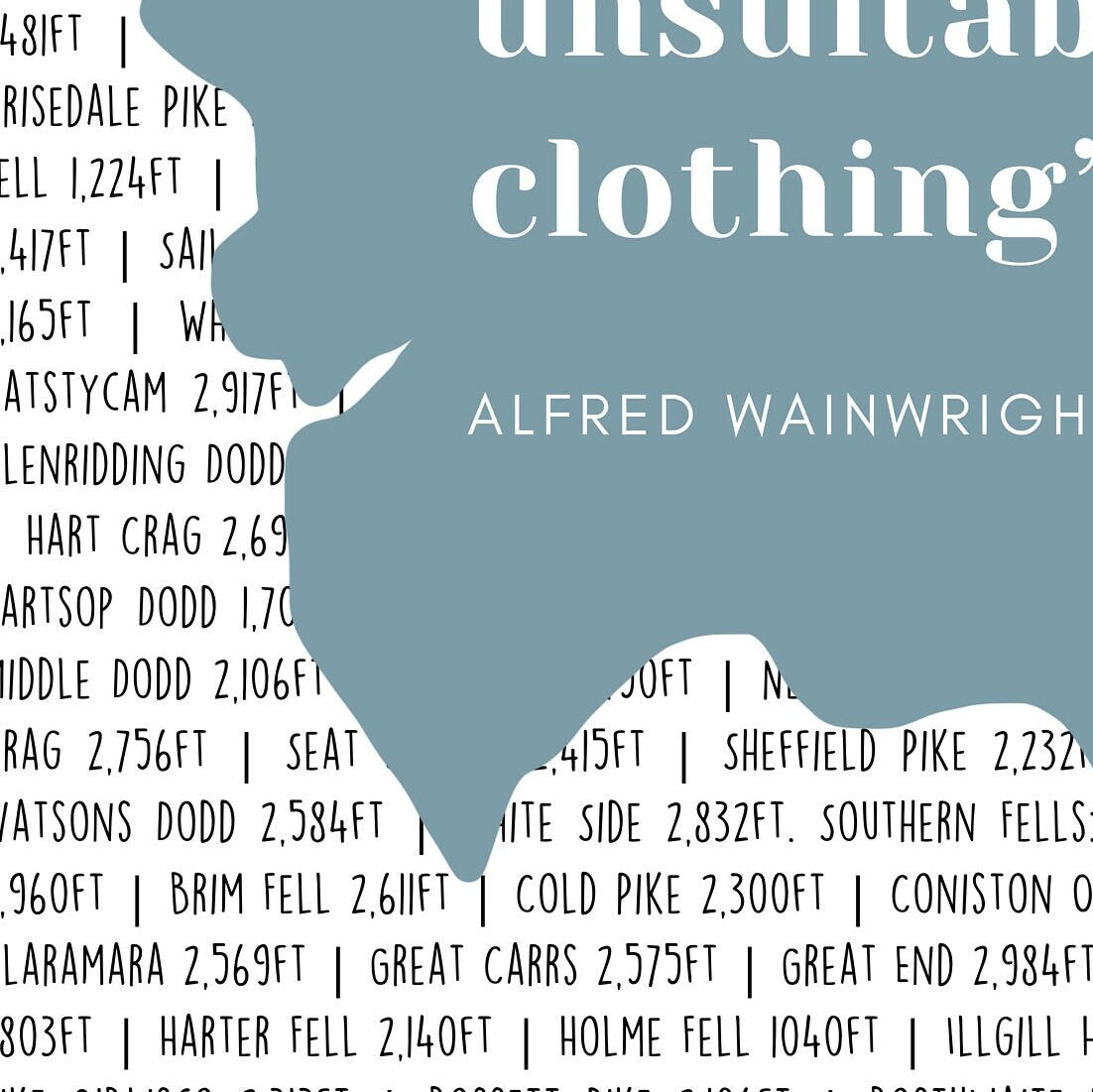 Hiking Print, Wainwright Print, Lake District Print