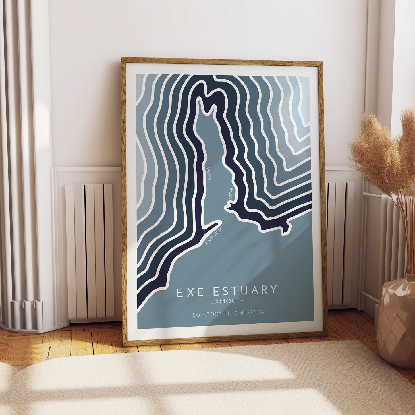 Exe Estuary Coastline Print - Exmouth Print - Exe Estuary Coastal Wall Art