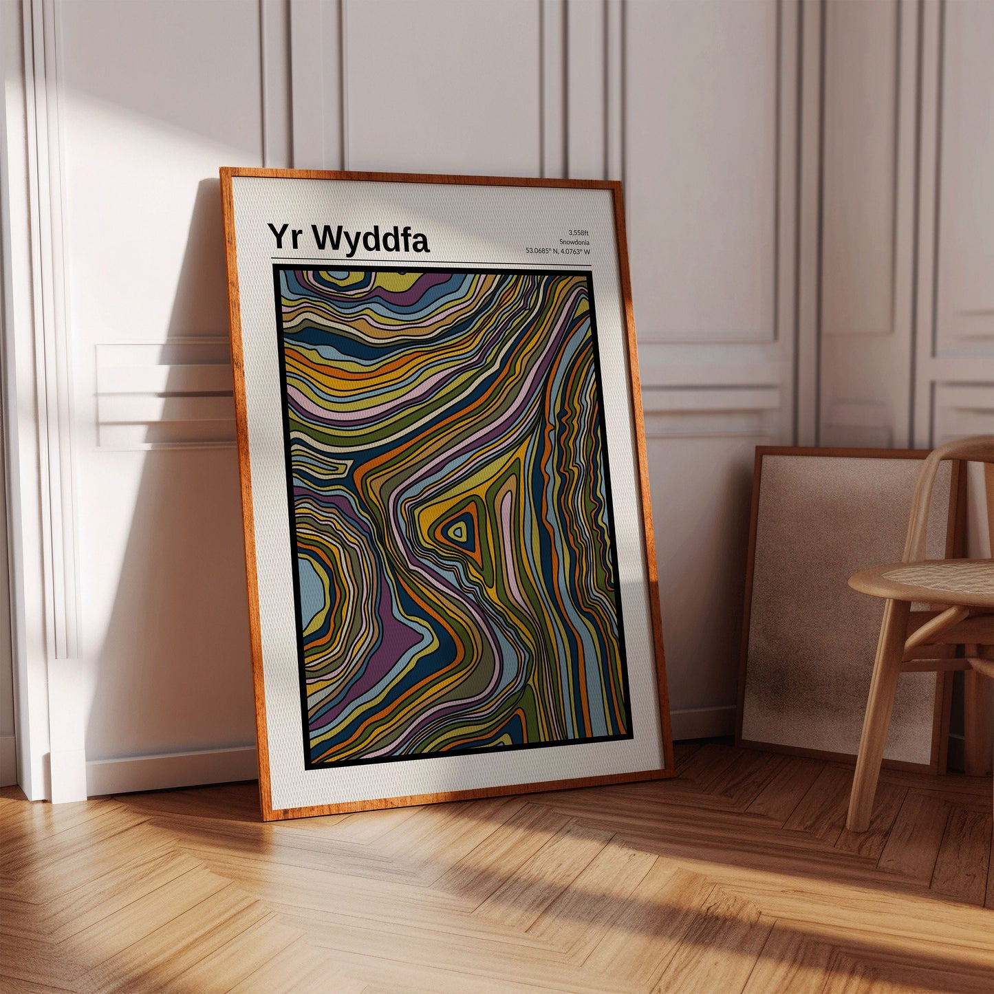 Yr Wyddfa Print | Map Art | Hand Illustrated Mountain Contour Print | Snowdonia | Pick Your Colour | A5, A4 or A3 | Free Personalisation