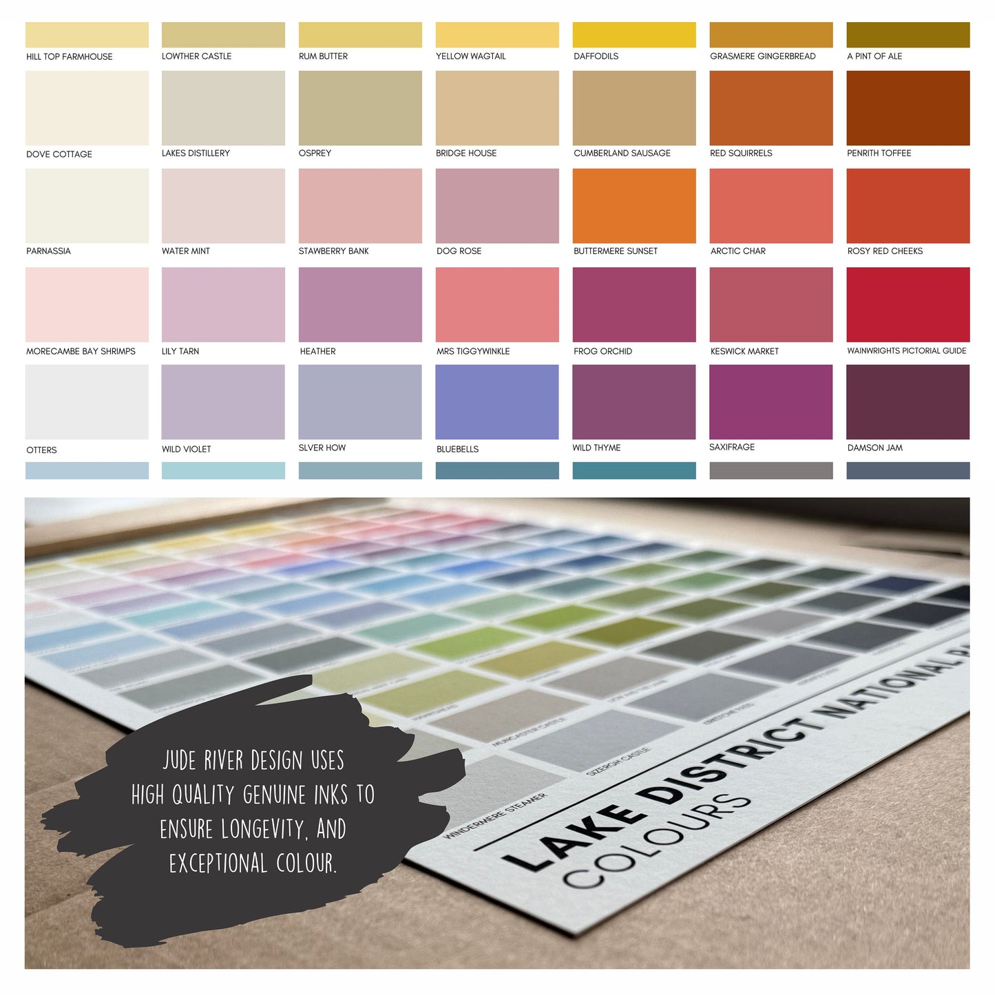 Lake District Print - Lake District Colours Print - Shades of the Lake District