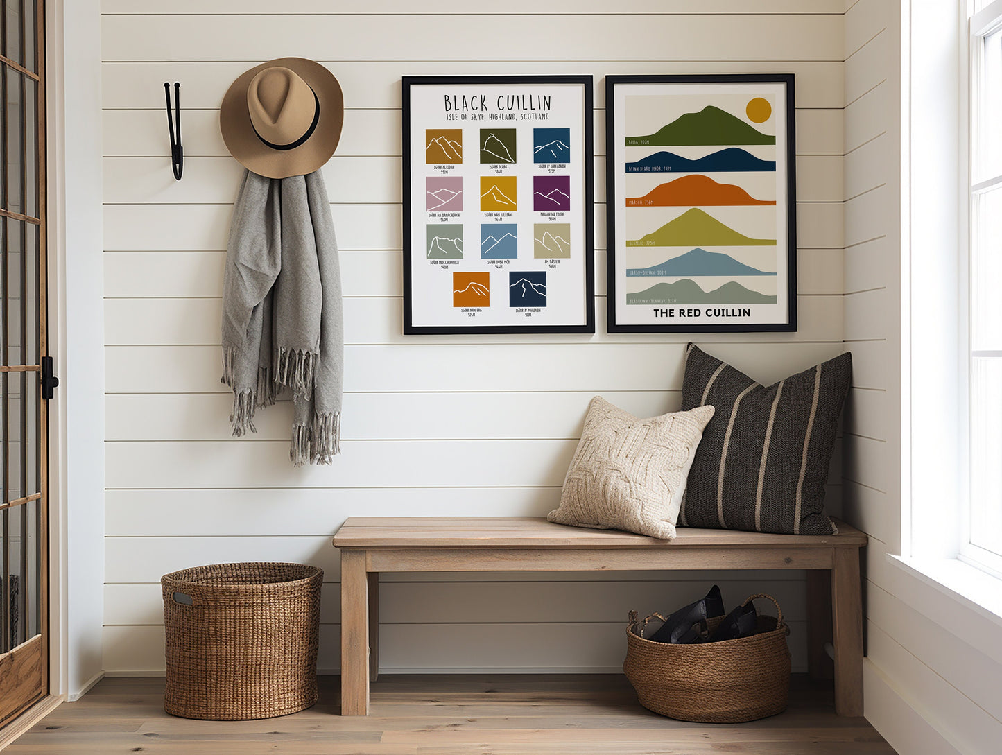 The Black Cuillin - Isle of Skye Print - Scottish Mountain Print - Hand Illustrated Mountain Line Art