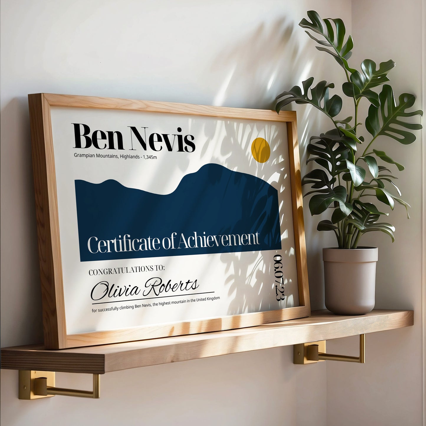 Ben Nevis Certificate - Ben Nevis Certificate Personalised