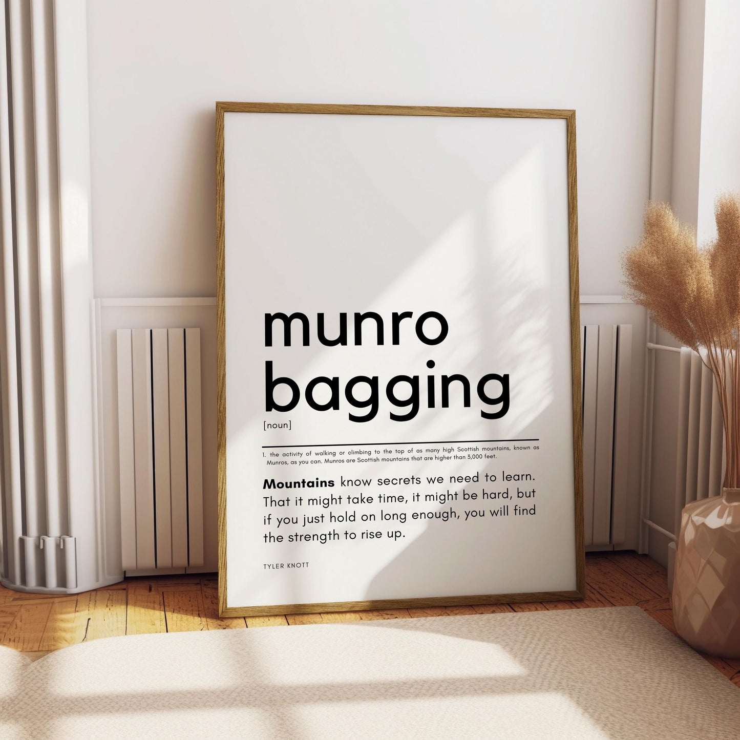 Munro Bagging Quote, Typography Print