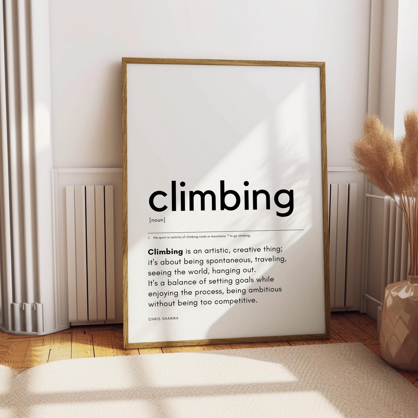 Climbing Quote Print, Typography Print, Climbing Wall Art
