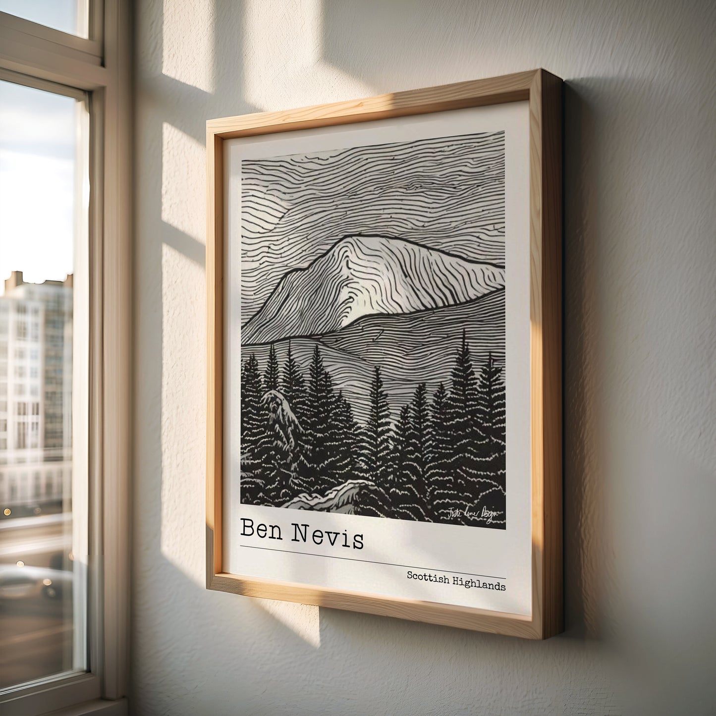 Ben Nevis Lino Print