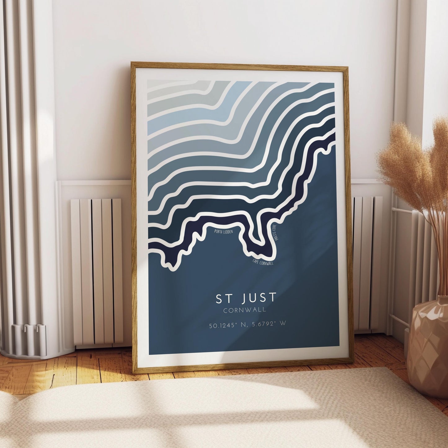 St Just Print - St Just Coastline Print - St Just Art - Cornwall Coastline Print