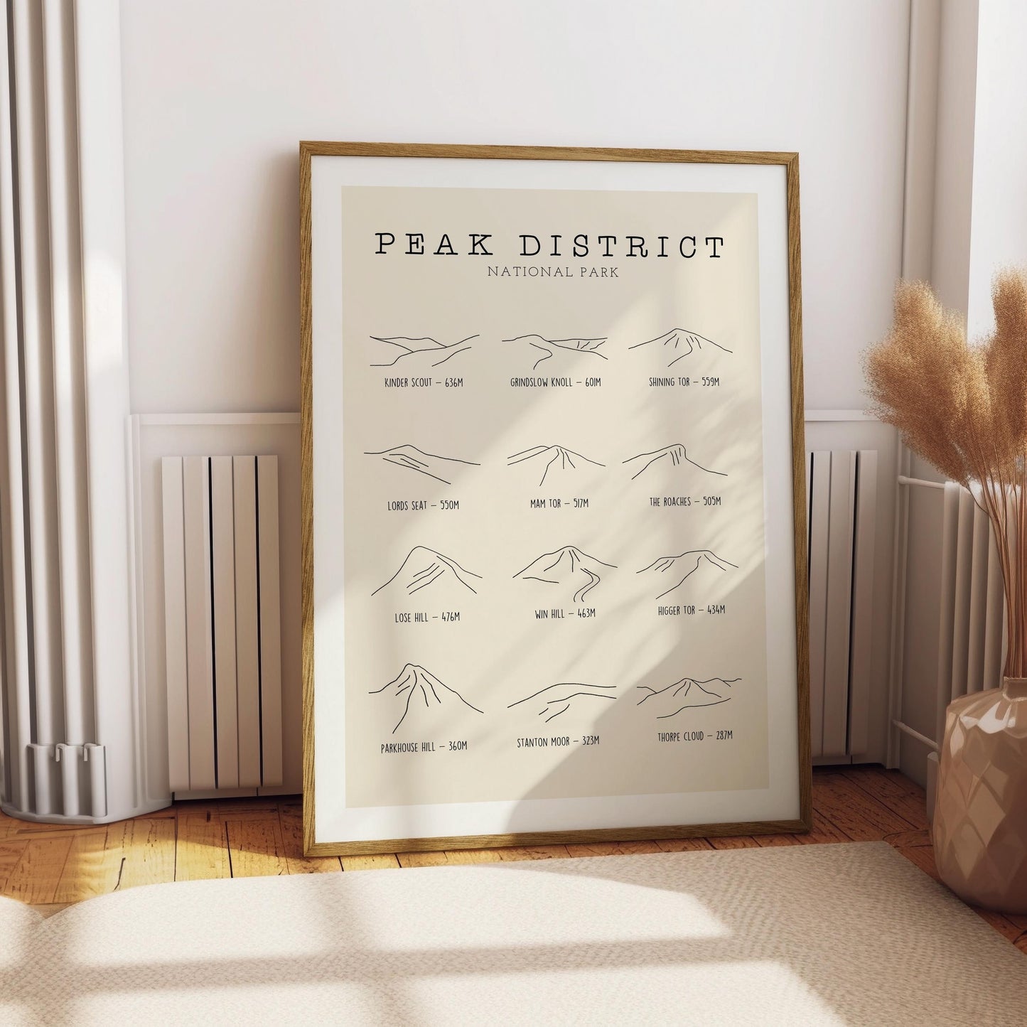 Peak District Print - Peak District National Park, Peak District Line Art,