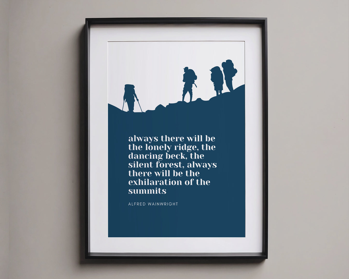 Alfred Wainwright Quote, Typography Art, Lake District National Park Print
