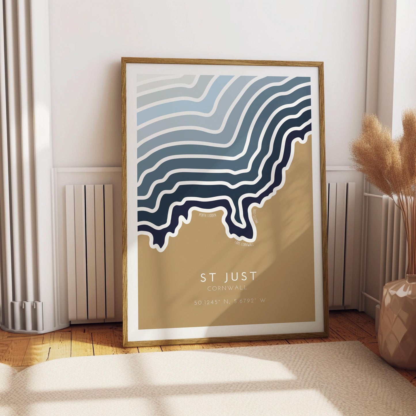 St Just Print - St Just Coastline Print - St Just Art - Cornwall Coastline Print