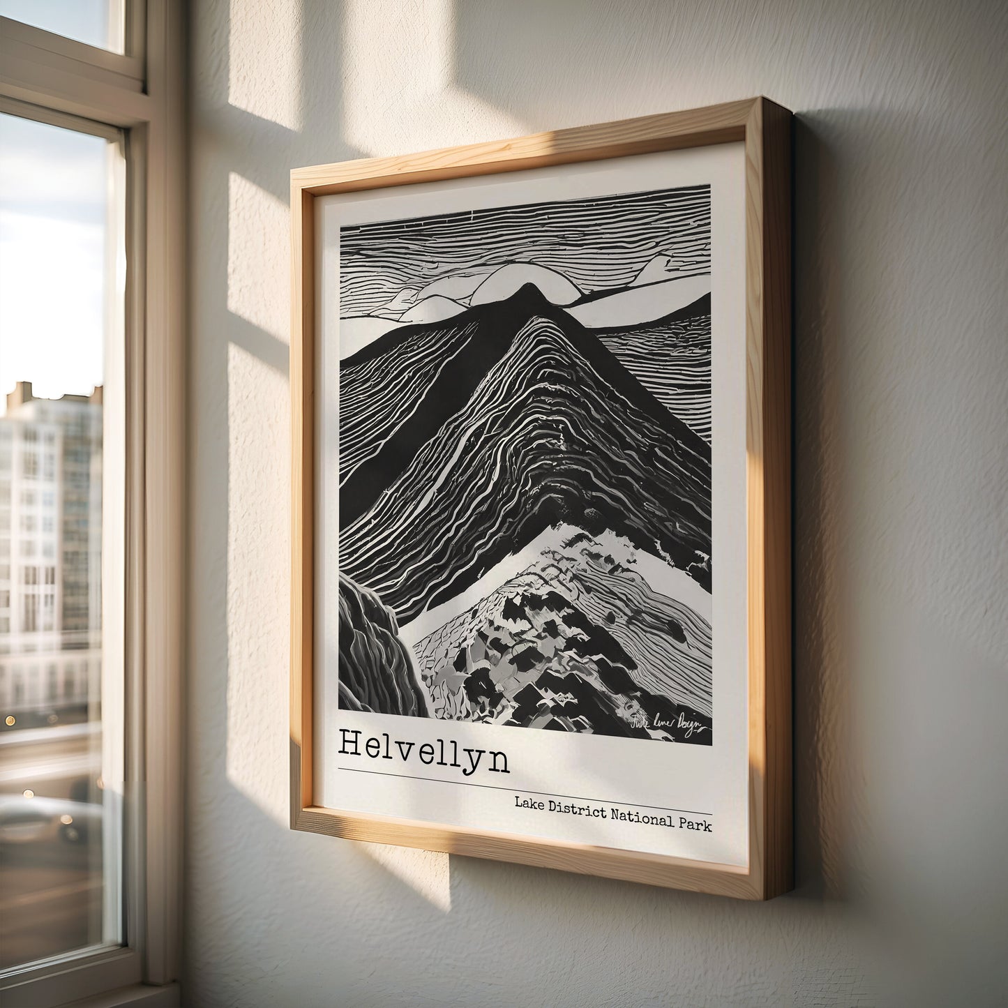Helvellyn Lino Print