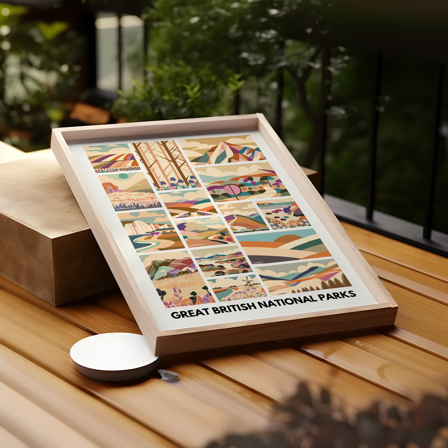 Great British National Parks Geometric Print