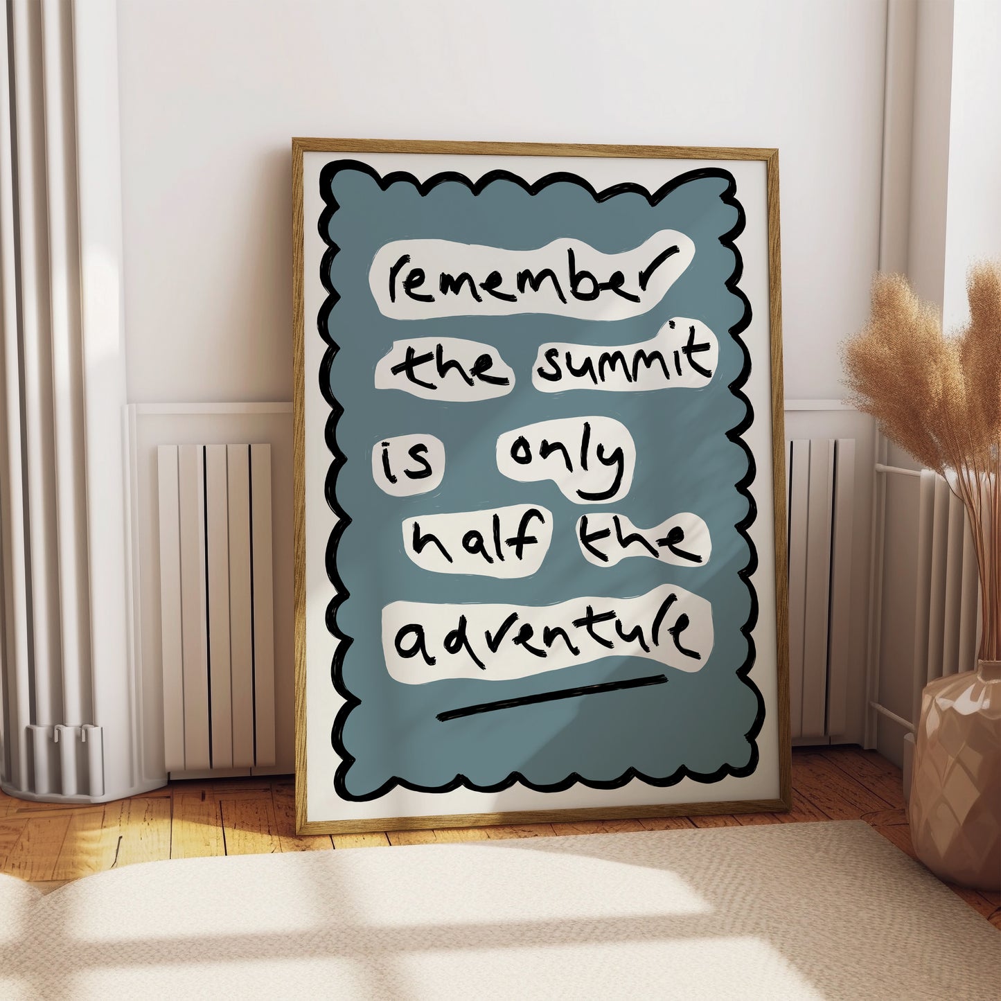 Hiking Print - Hiking Summit Adventure Wall Art - Hiking Gift