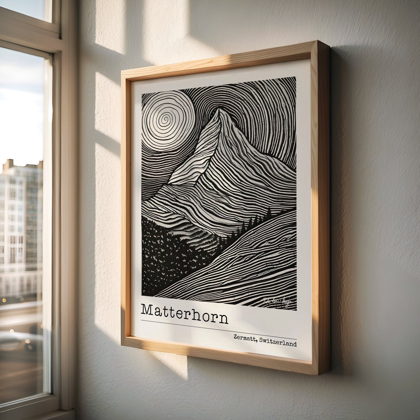 Matterhorn Lino Print