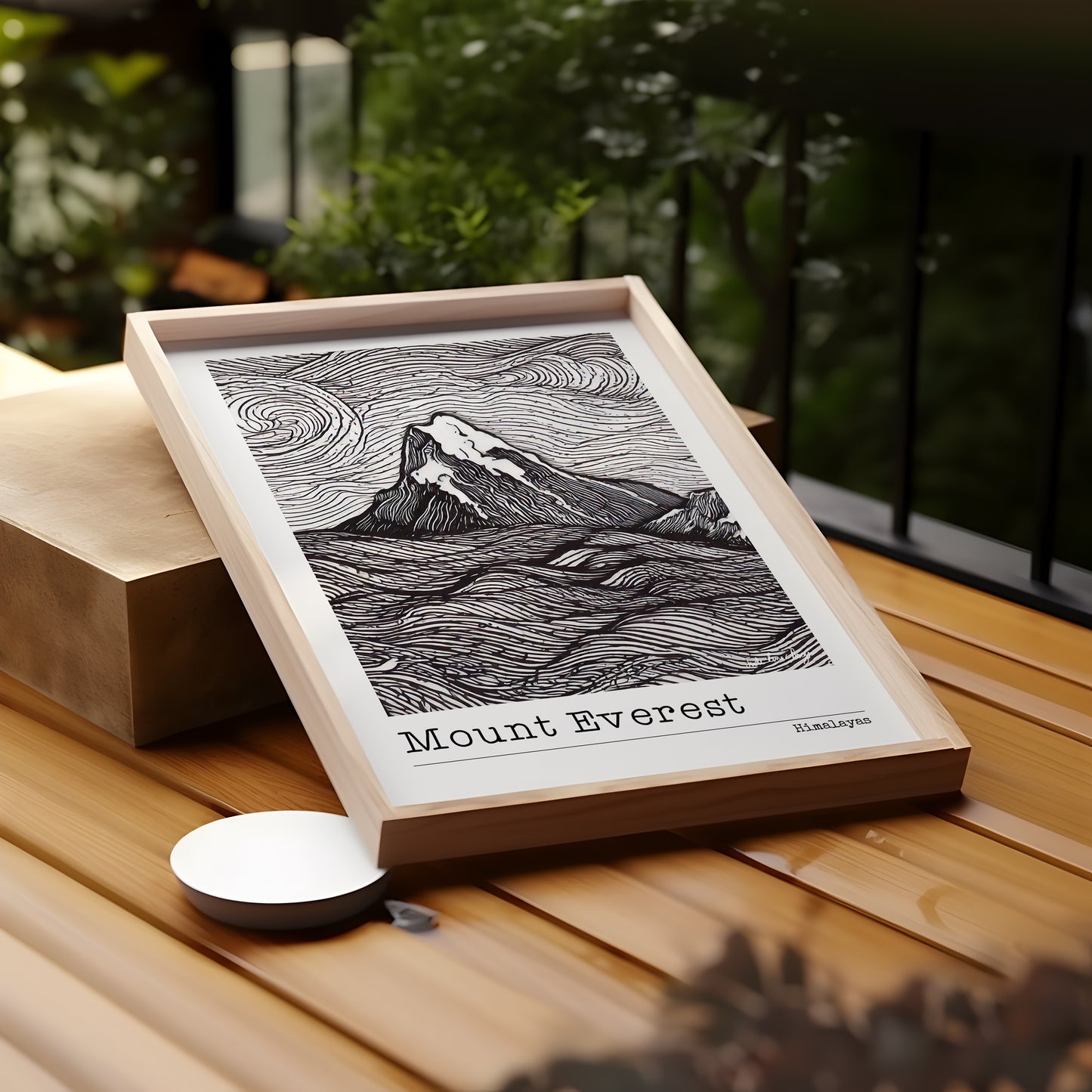 Mount Everest Lino Print