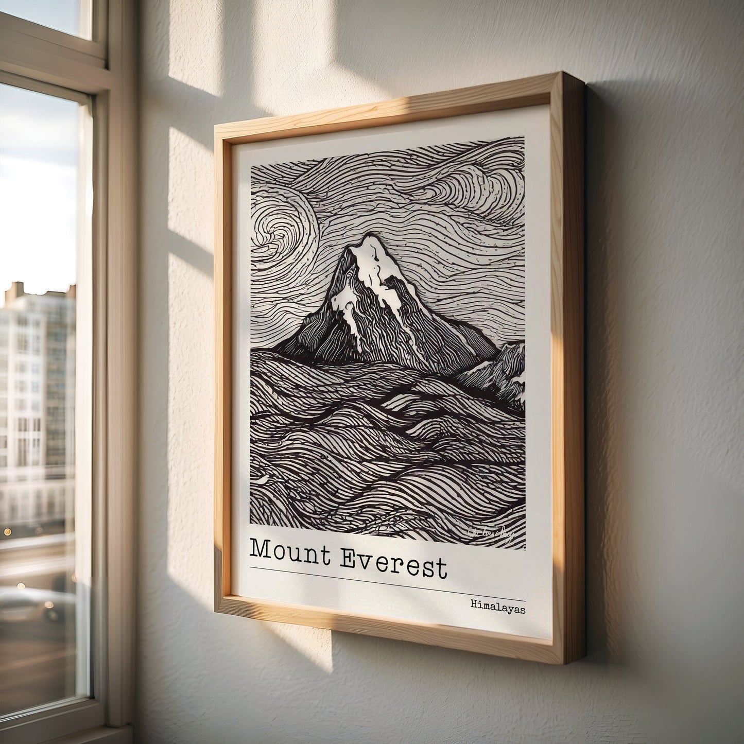 Mount Everest Lino Print