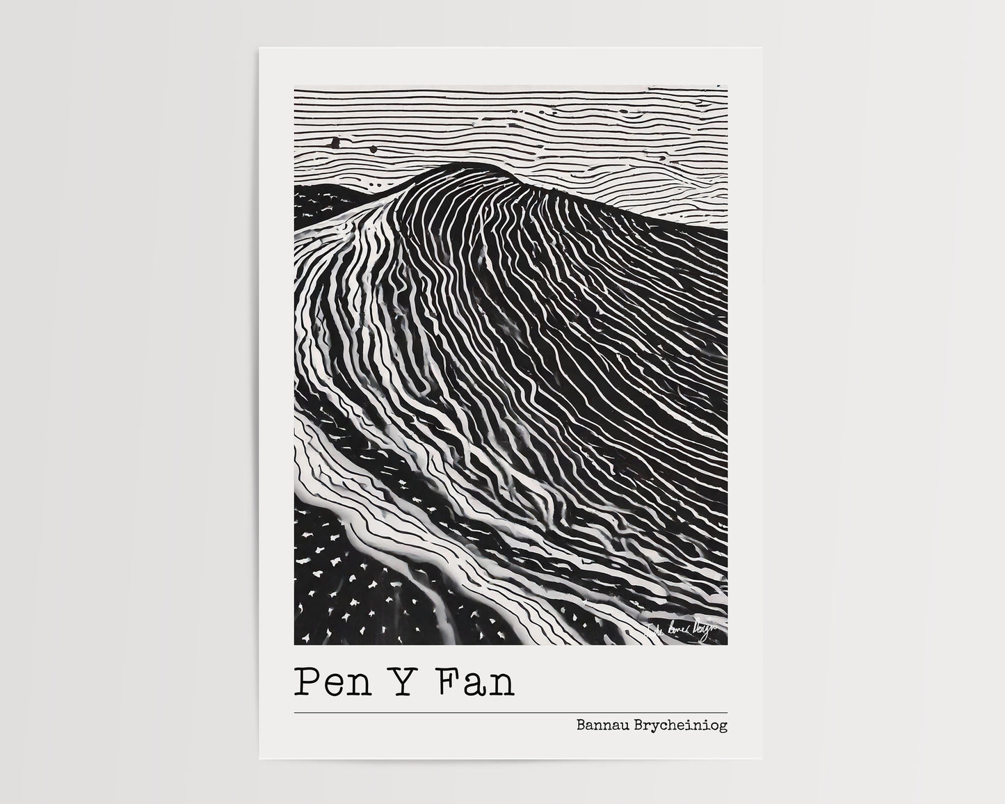 Pen Y Fan Lino Print