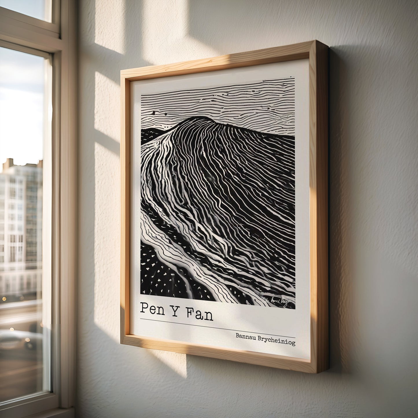 Pen Y Fan Lino Print