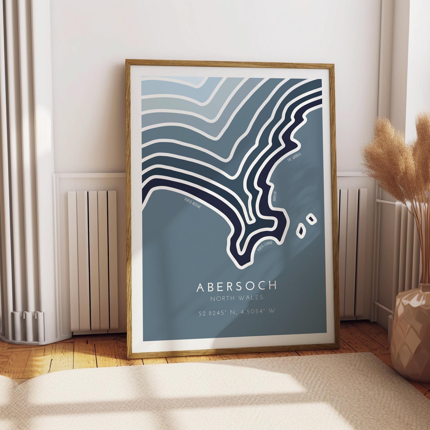 Abersoch Coastline Print - Seaside Travel Poster