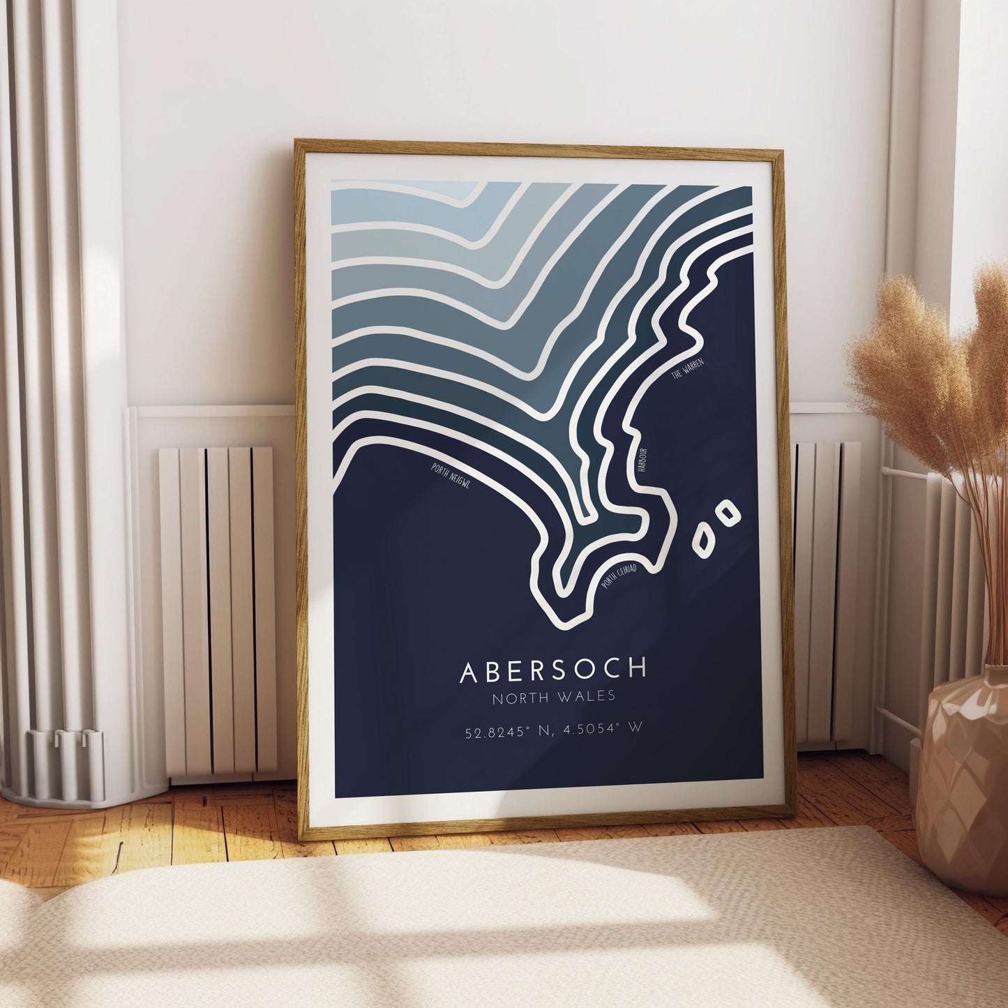Abersoch Coastline Print - Seaside Travel Poster