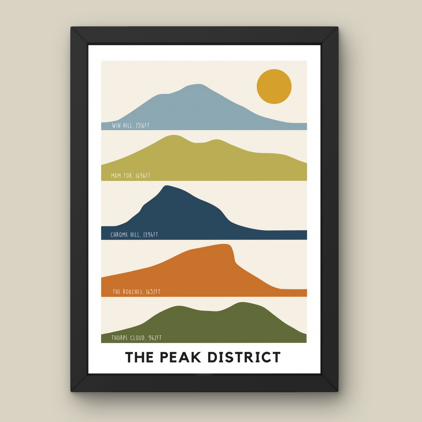 Peak District Silhouette Print