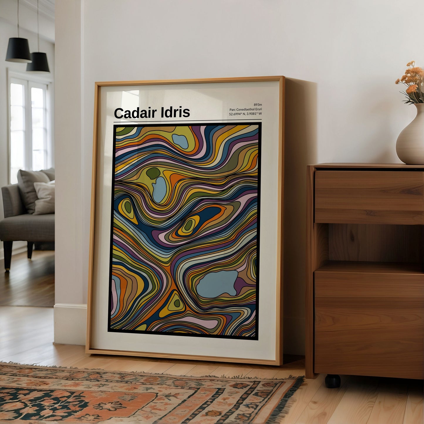 Cadair Idris Mountain Print: Snowdonia Map Art