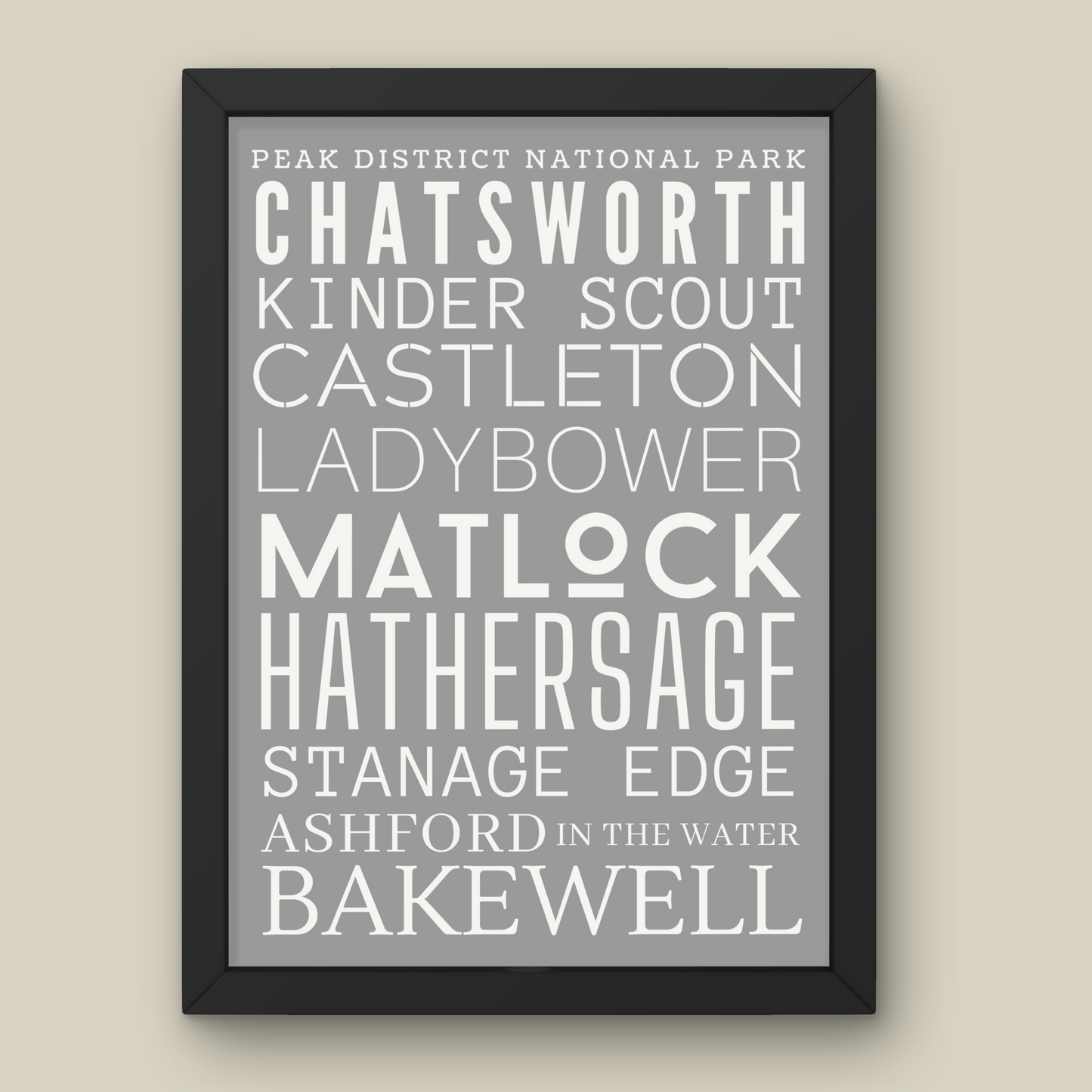 Peak District Typography Print