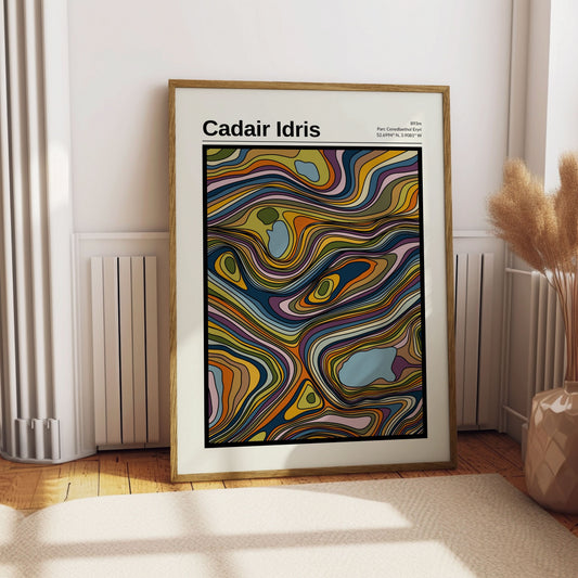 Cadair Idris Mountain Print: Snowdonia Map Art