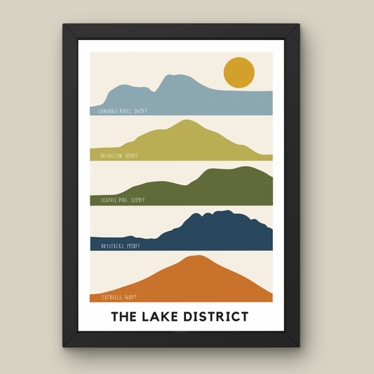 Lake District Silhouette Print