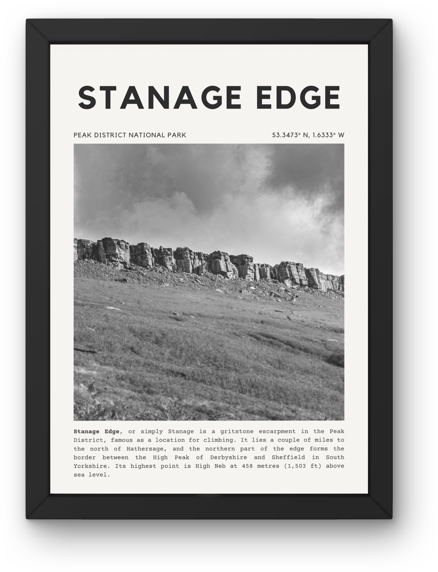 Stanage Edge Print