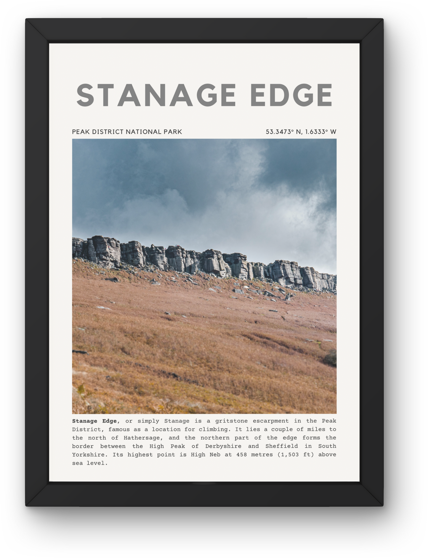 Stanage Edge Print