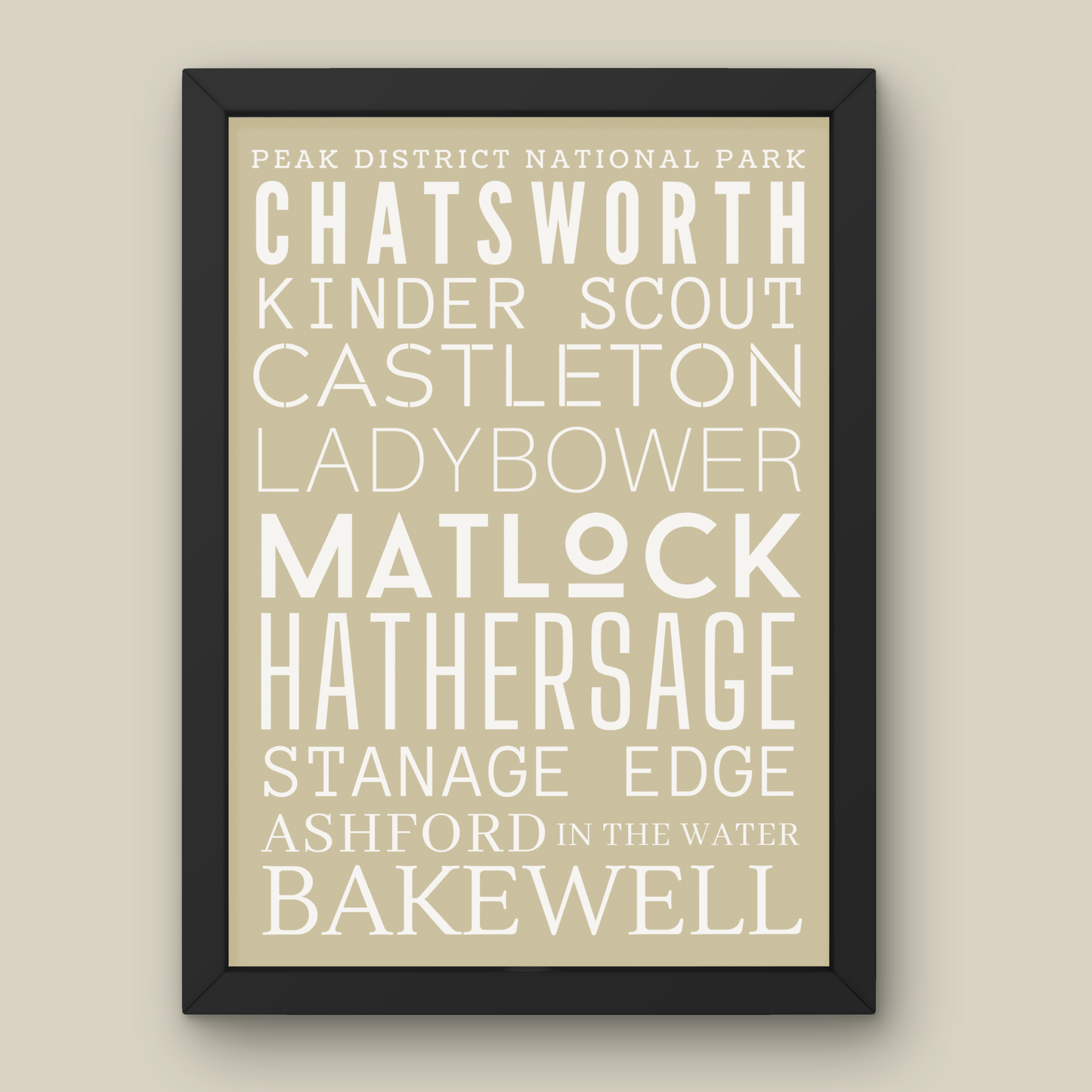 Peak District Typography Print