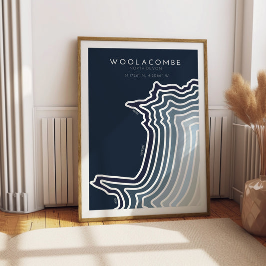 Woolacombe Coastline Print -  Woolacombe Bay Print