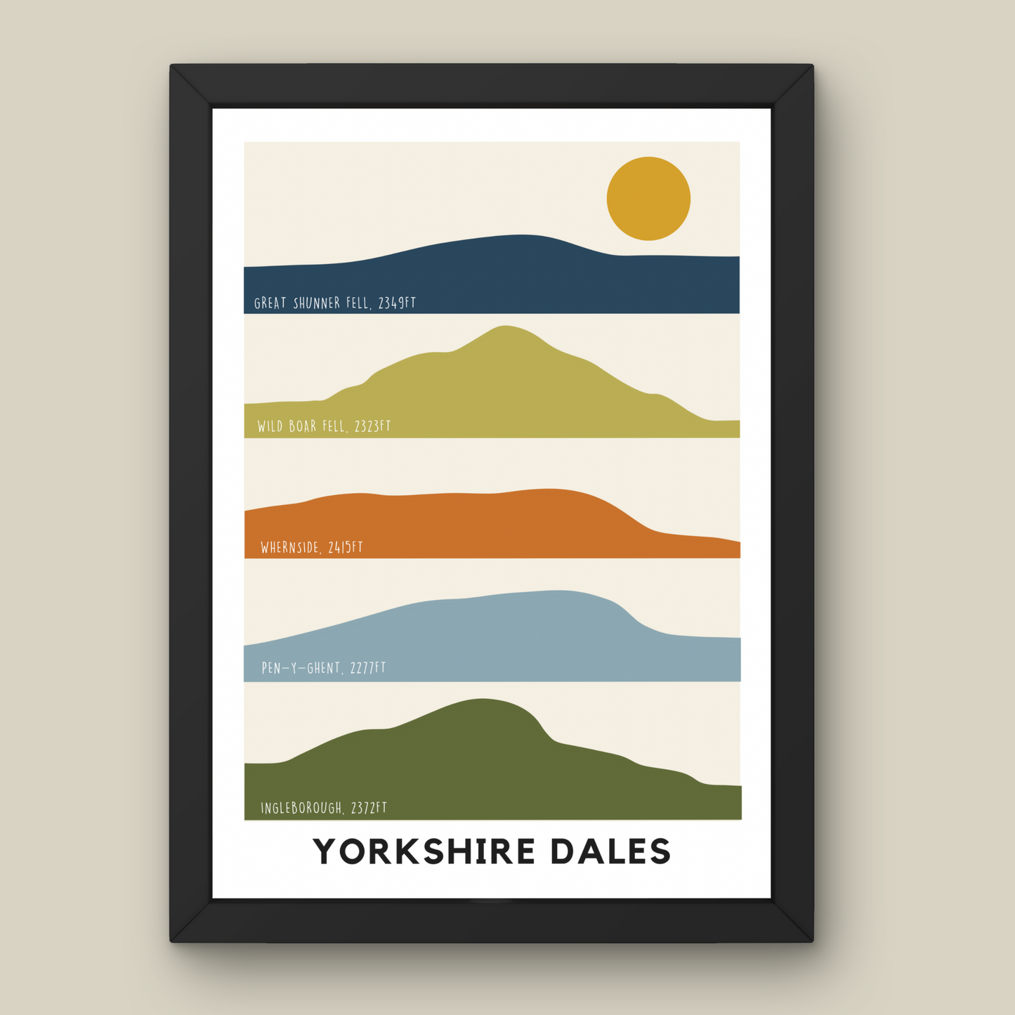 Yorkshire Dales Silhouette Print