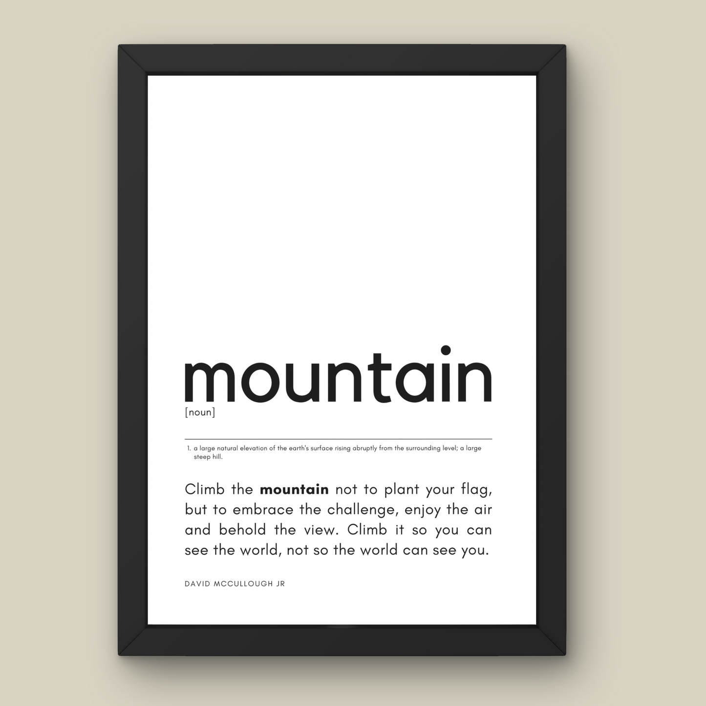 Mountain Definition Print