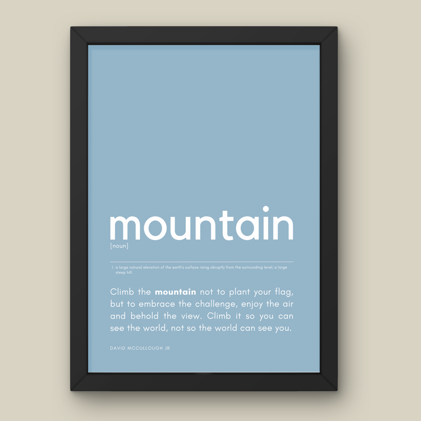 Mountain Definition Print