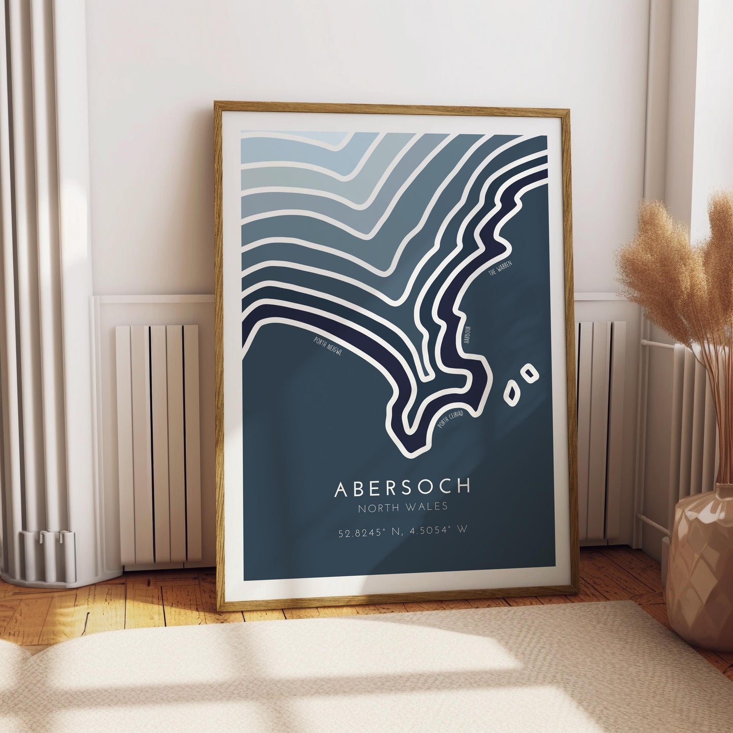 Abersoch Coastline Print - Seaside Travel Poster