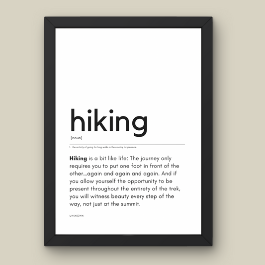 Hiking Definition Print