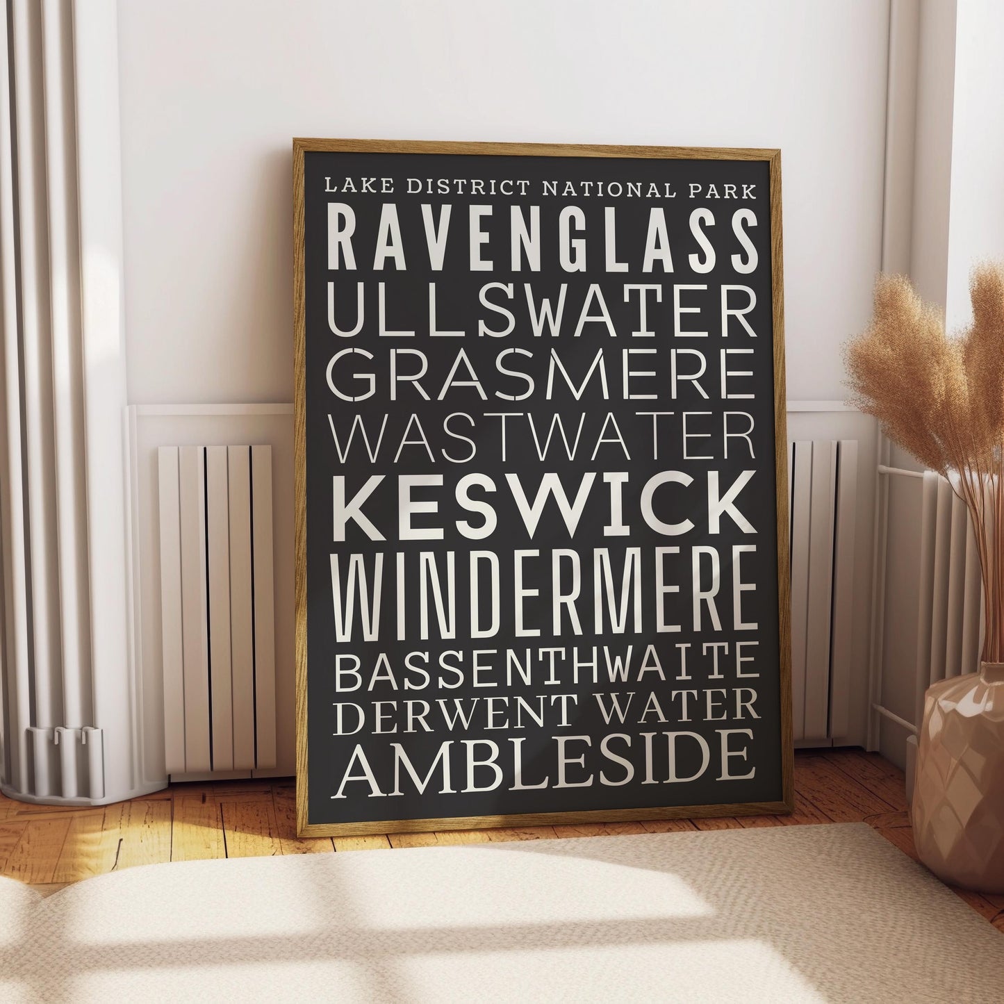Lake District National Park Print | Typography Art | Lake District Print