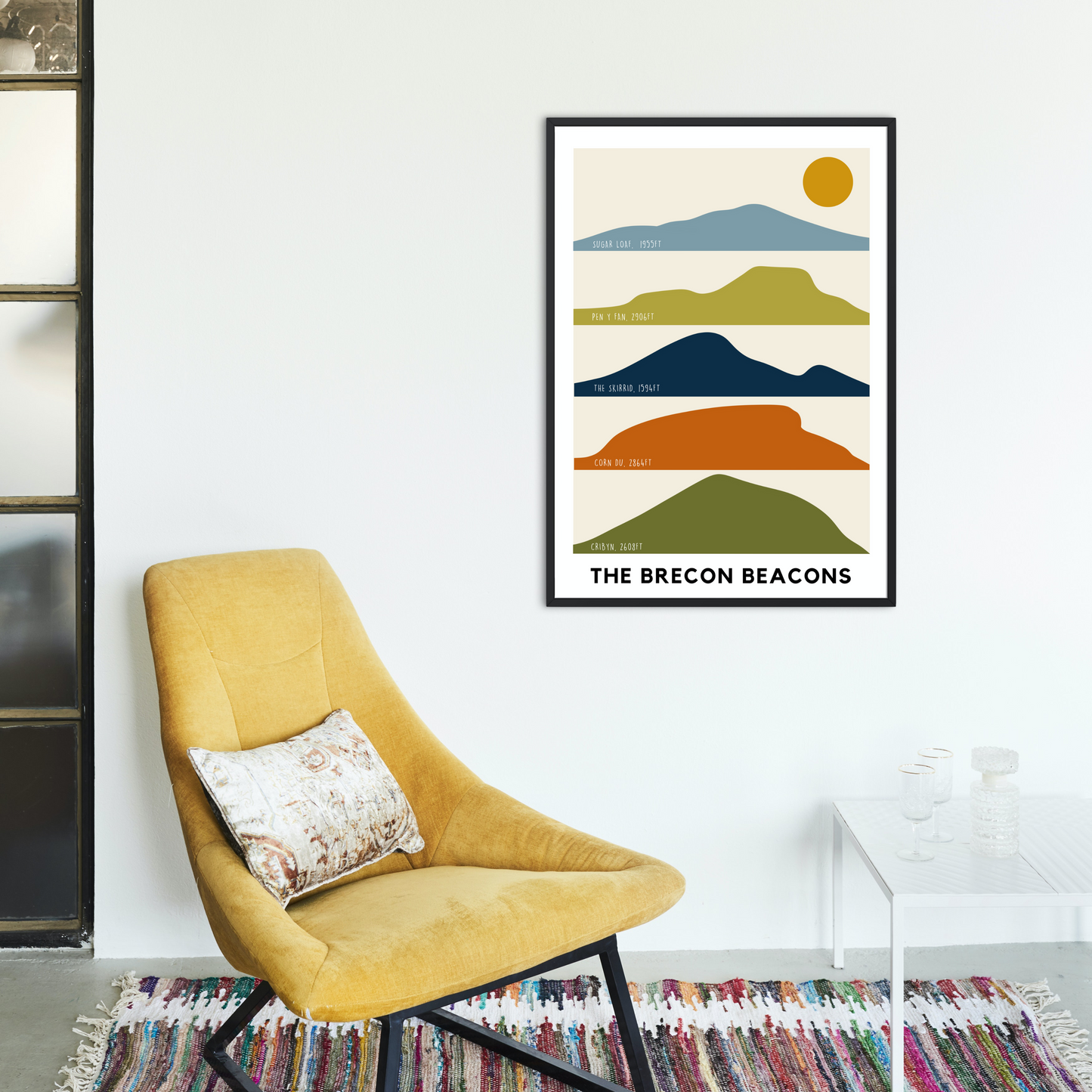 Brecon Beacons Silhouette Print