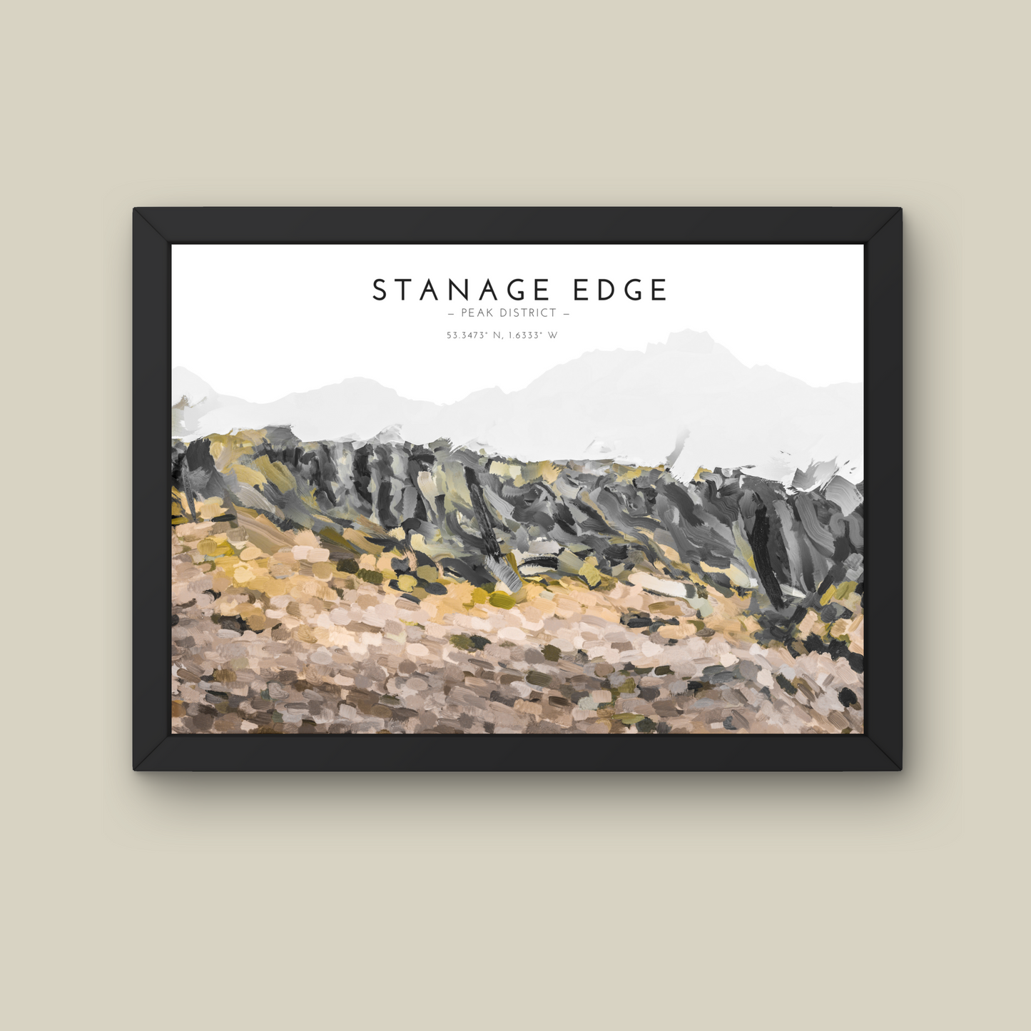 Stanage Edge Abstract Print